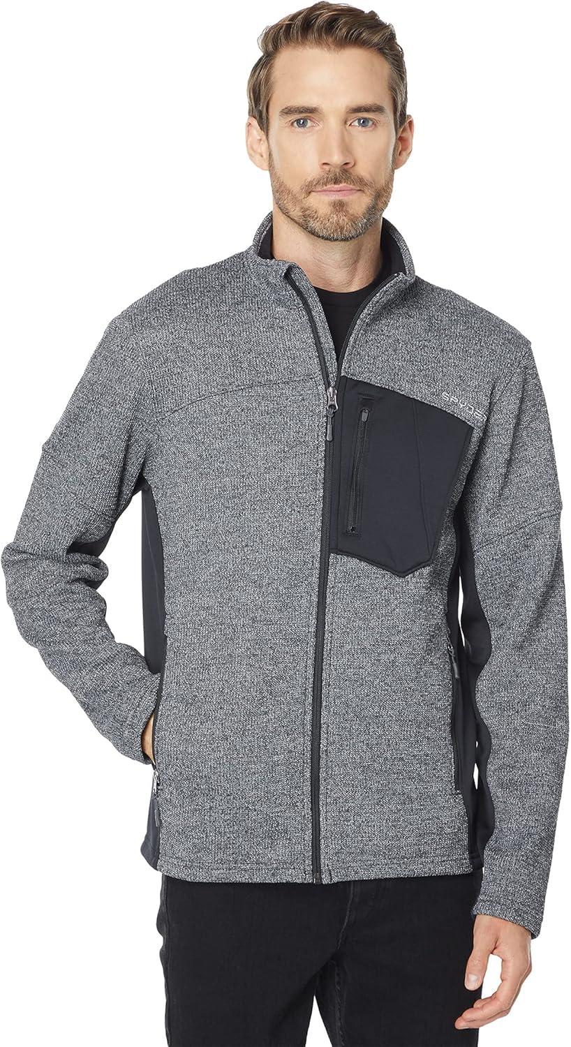 Spyder Men's Bandit Hybrid Full Zip Mid Layer Jacket