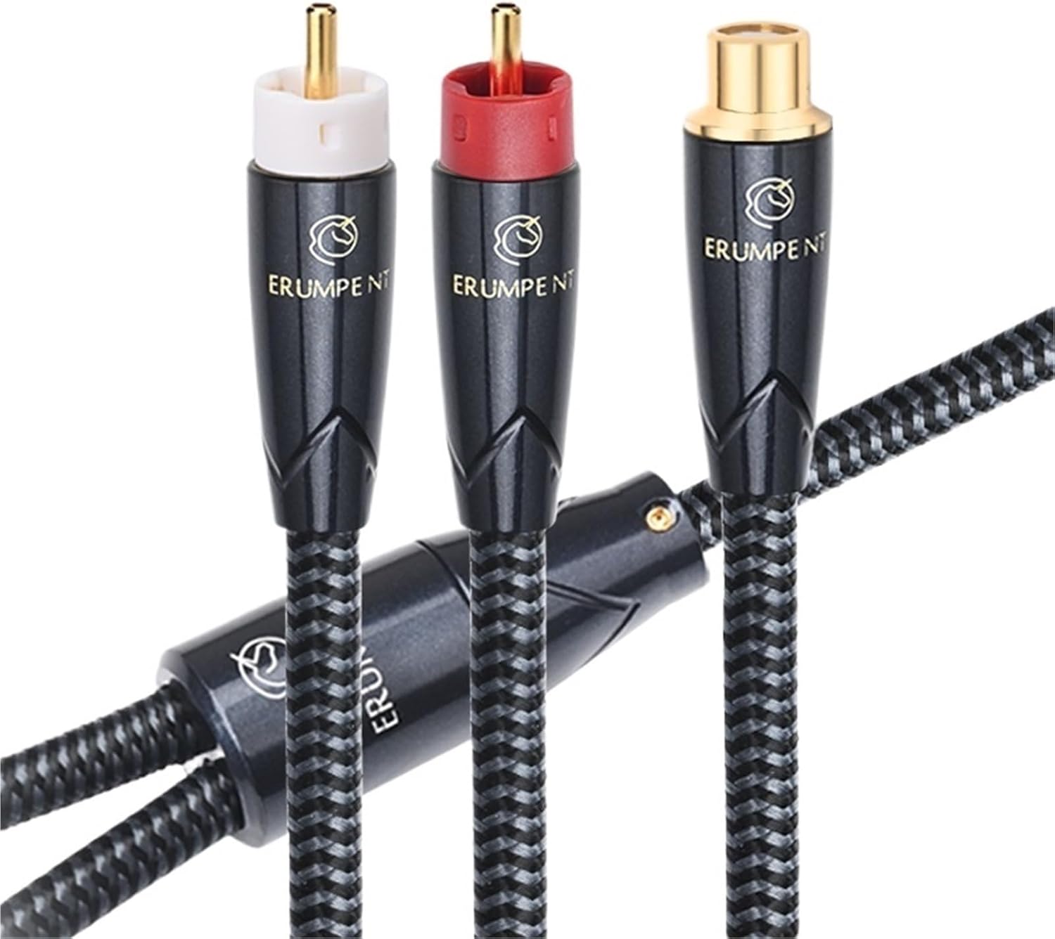 HiFi RCA to 2RCA Audio Cable for Subwoofer TV Amplifier DVD Y-Splitter RCA Female to 2RCA Male Interconnect Cable(1m)