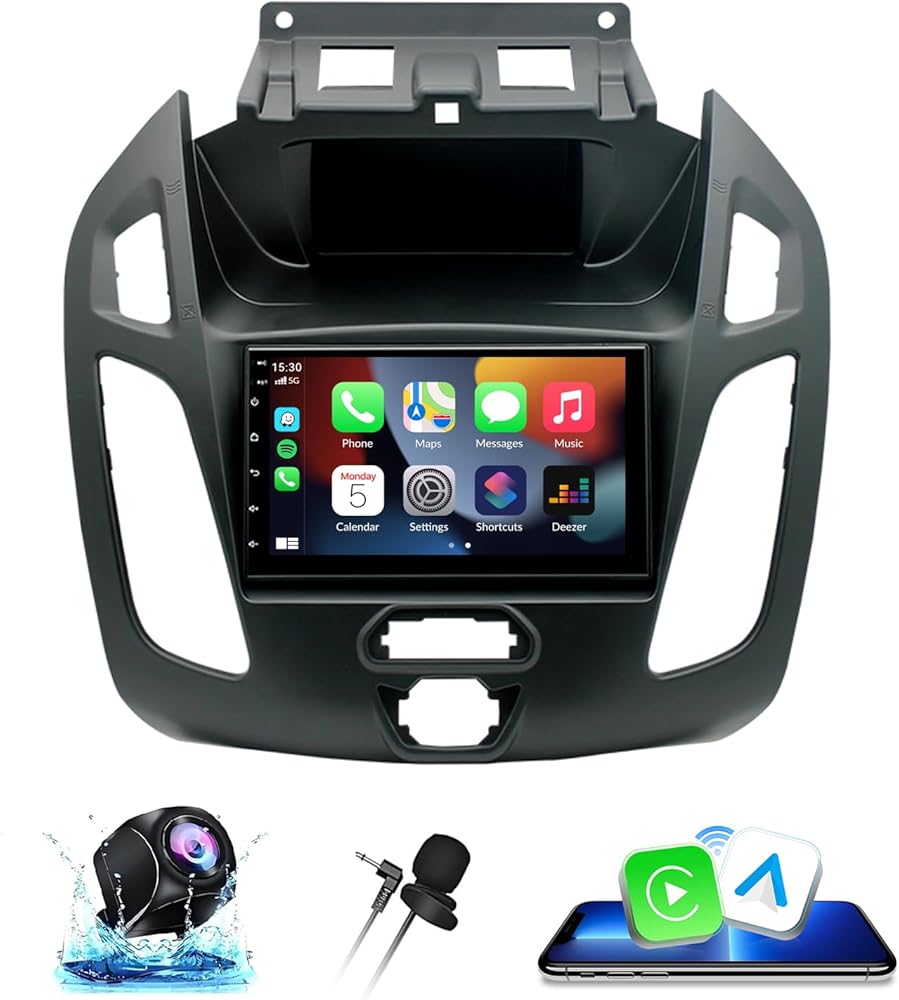 7inch Touch Screen Car Stereo Radio for Ford Transit Custom 2018-2022,4G+ 64G Android 14 Radio with Wireless Carplay Android Auto,GPS,Mirror Link,Bluetooth,WiFi,DSP,FM/RDS + Backup Camera