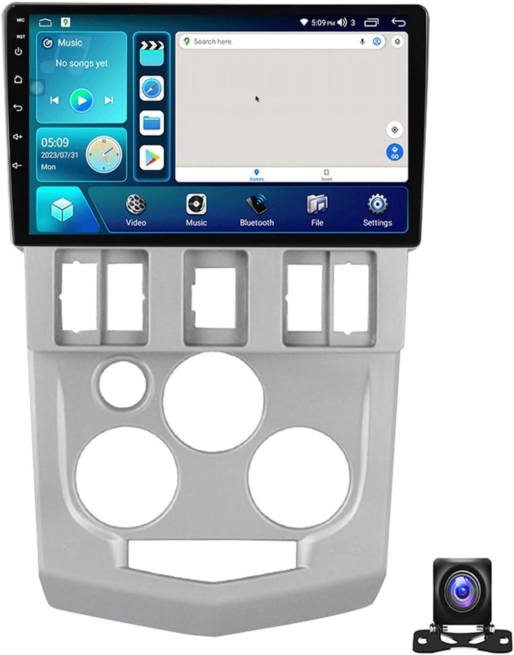 Double Din Car Stereo Bluetooth MP5 Player with Carplay/Auto, 9 Inch Touchscreen Radio Receiver with AHD Backup Camera, for Renault L90 2004~2009 Support 4G/SWC/DSP,4 core m150s 2g+32g