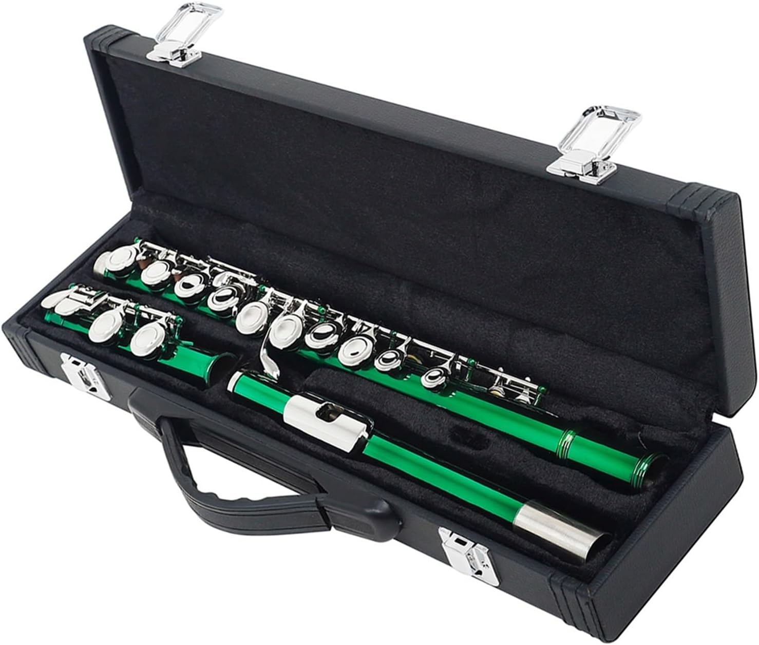 Flute Green 16 Holes C Tone Flute with E Key Woodwind Instrument Flute with Box Flutes Musical Instruments