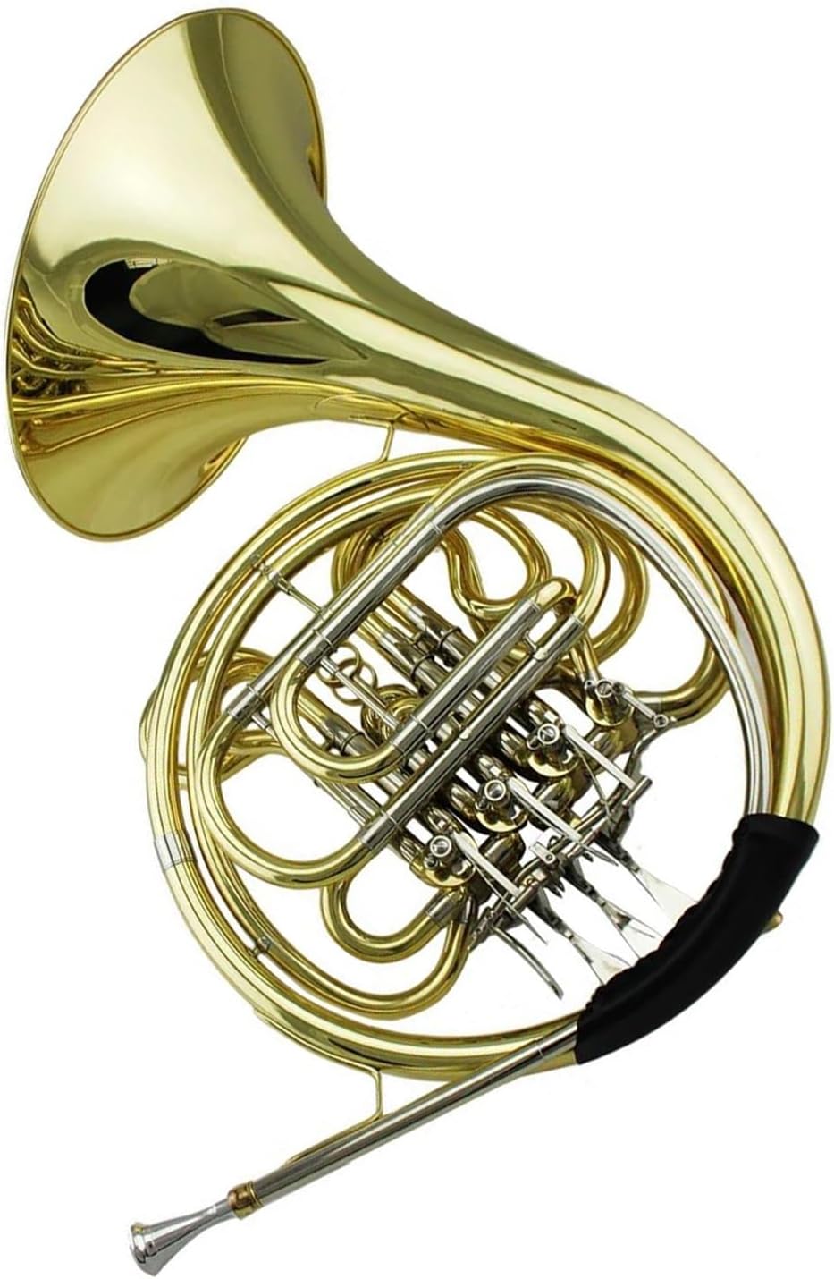 4 Key French Horn Gold Lacquer 4 Key Double Row French Horn Brass Instrument
