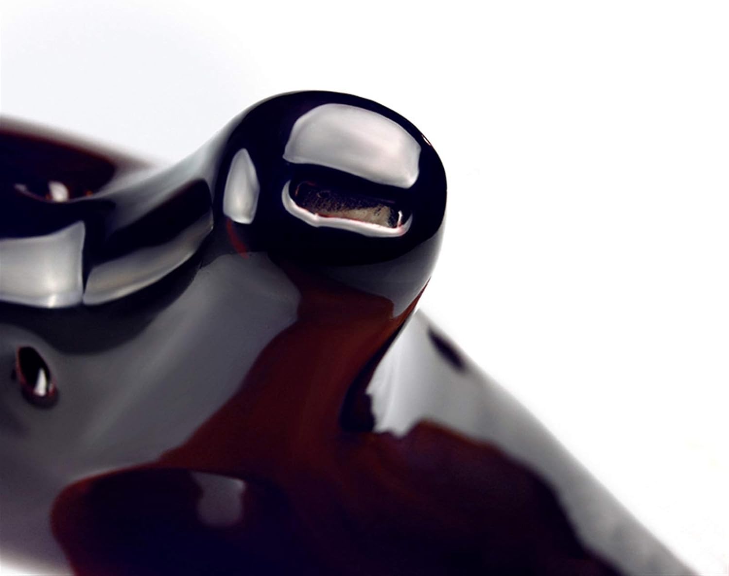 Alto C Key Ocarina 12 Holes Ceramic Ocarina Music Instrument Bright Glossy Glaze Woodwind Instrument Flute(Ocarina with Bag)