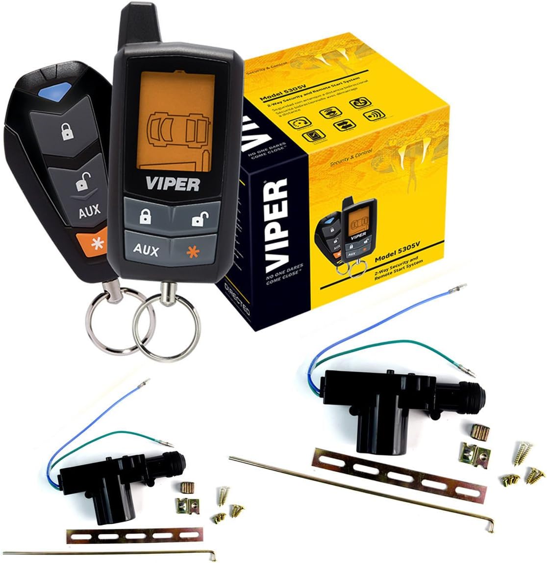 5305V 2-way w/2 Door Locks remote start system Keyless Entry System car security