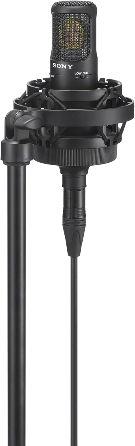Sony Media C-80 Unidirectional Studio Condenser Microphone with Advanced Capsule Technology, Dual Diaphragm Configuration, and Acoustic Shifting Circuit