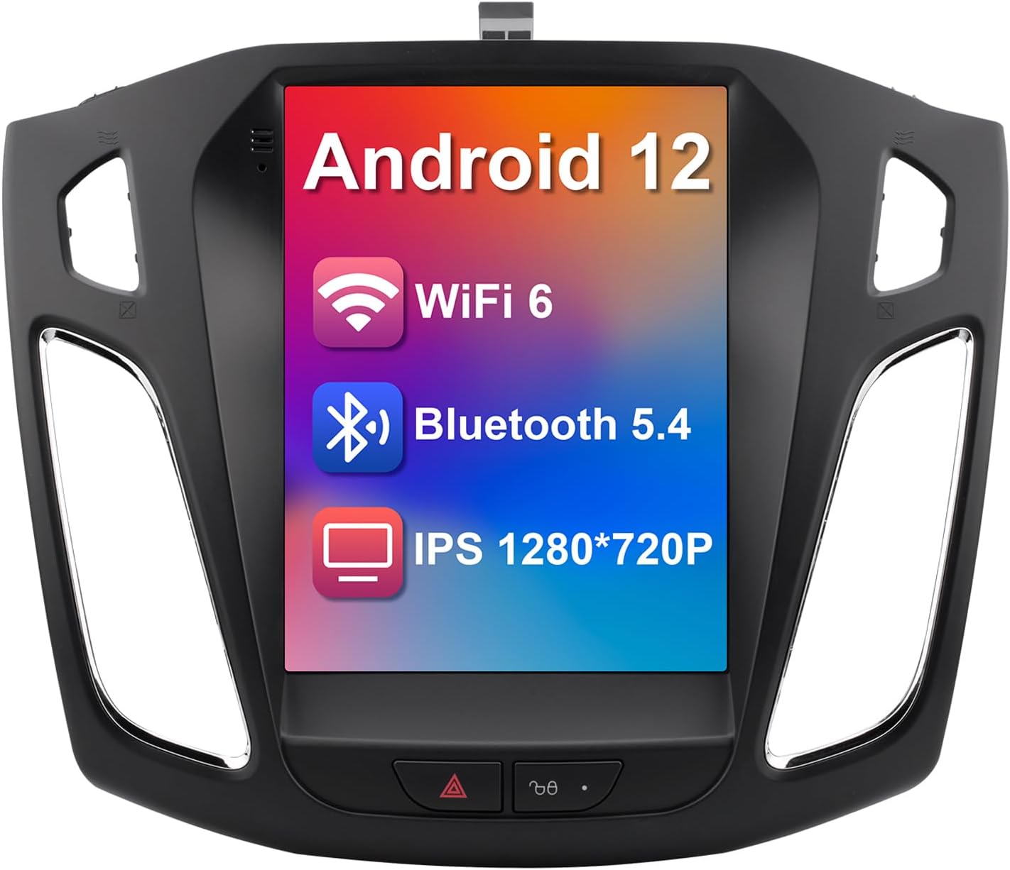 2+32G 10.4-inch Android 13 Car Stereo for Ford Focus 2012-2018 IPS Touchscreen Screen Car Radio with Carplay & Android Auto Support Backup Camera GPS FM Navi BT SWC