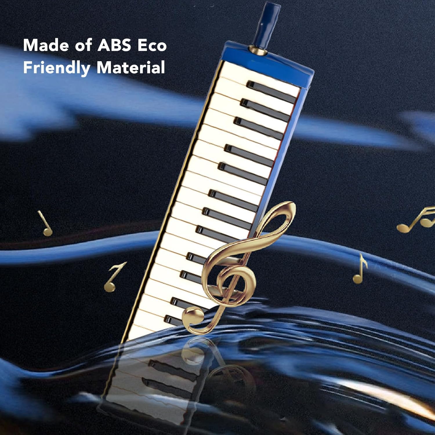 37 Key Melodica Instrument, ABS Material for Durability, Complete Package with 2 Tubes, 2 Mouthpieces, Carrying Bag and Accessories, Ideal for Beginners and Professionals
