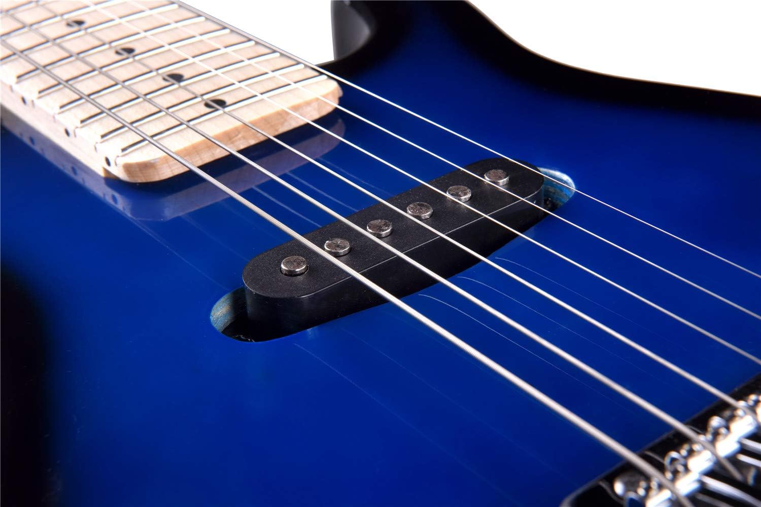 WINZZ EGM100 30 Inches Real Kids Electric Guitar with Beginner Kit, Right Handed, Blueburst