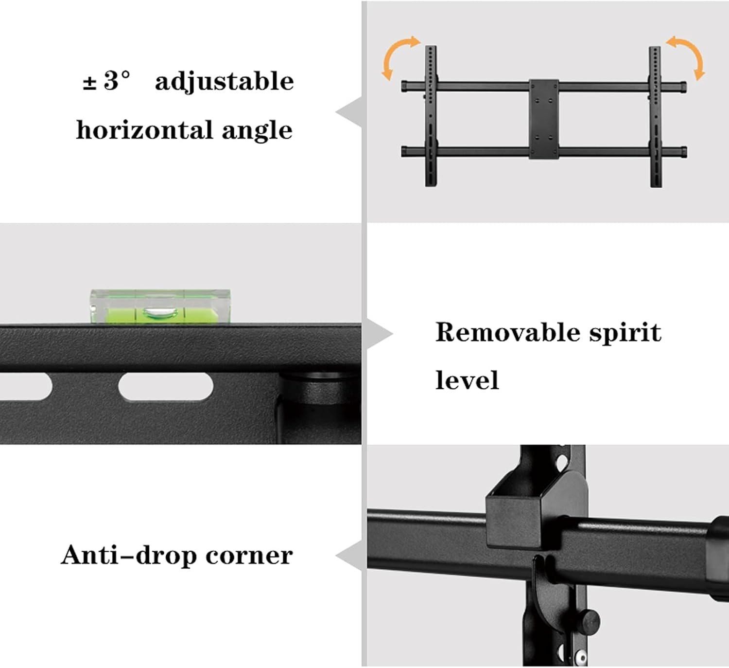 TV Wall BracketTV Monitor Holder Rack Heavy-Duty Wall Mounted TV Bracket Full Motion Swivel Extension Tilt TV Mount 50