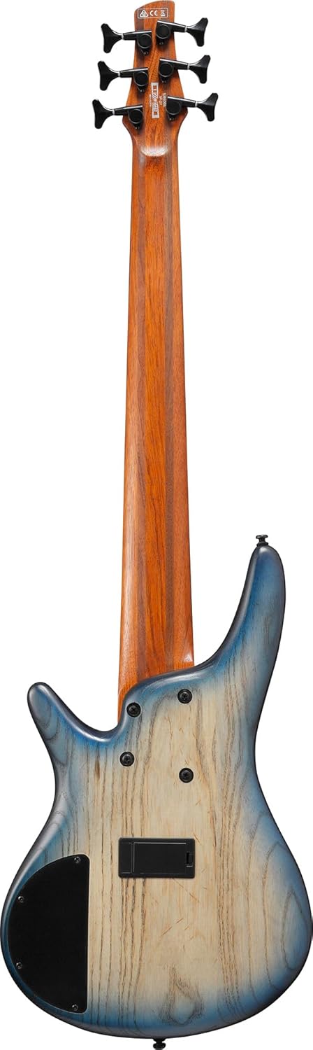 Ibanez SR606E SR Standard 6-String Bass Guitar - Cosmic Blue Starburst Flat Bundle with Gig Bag, Tuner, Strap, Instrument Cable, Instructional DVD, and Austin Bazaar Polishing Cloth