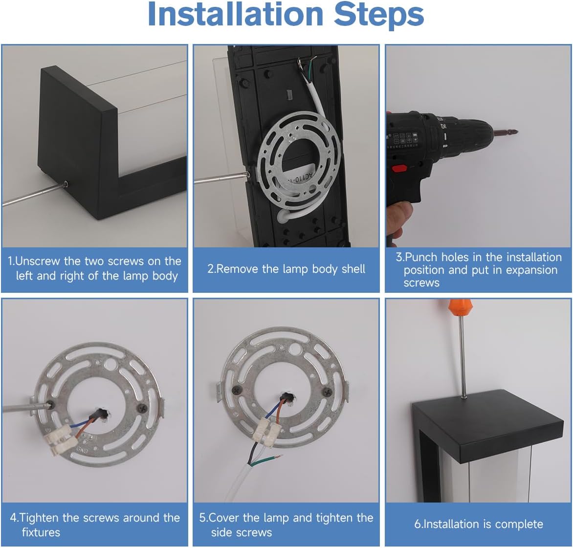 24W Porch Lights Outdoor 2160LM Modern Exterior Lights Fixtures 3CCT 3000K/4000K/6000K Black Outdoor Wall Lights LED Wall Mount Sconce for Garage Front Door Porch Hallway Doorway 2 Pack