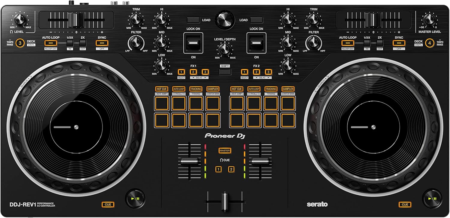 Pioneer DJ DDJ-REV1 2-deck Serato DJ Controller (Renewed)