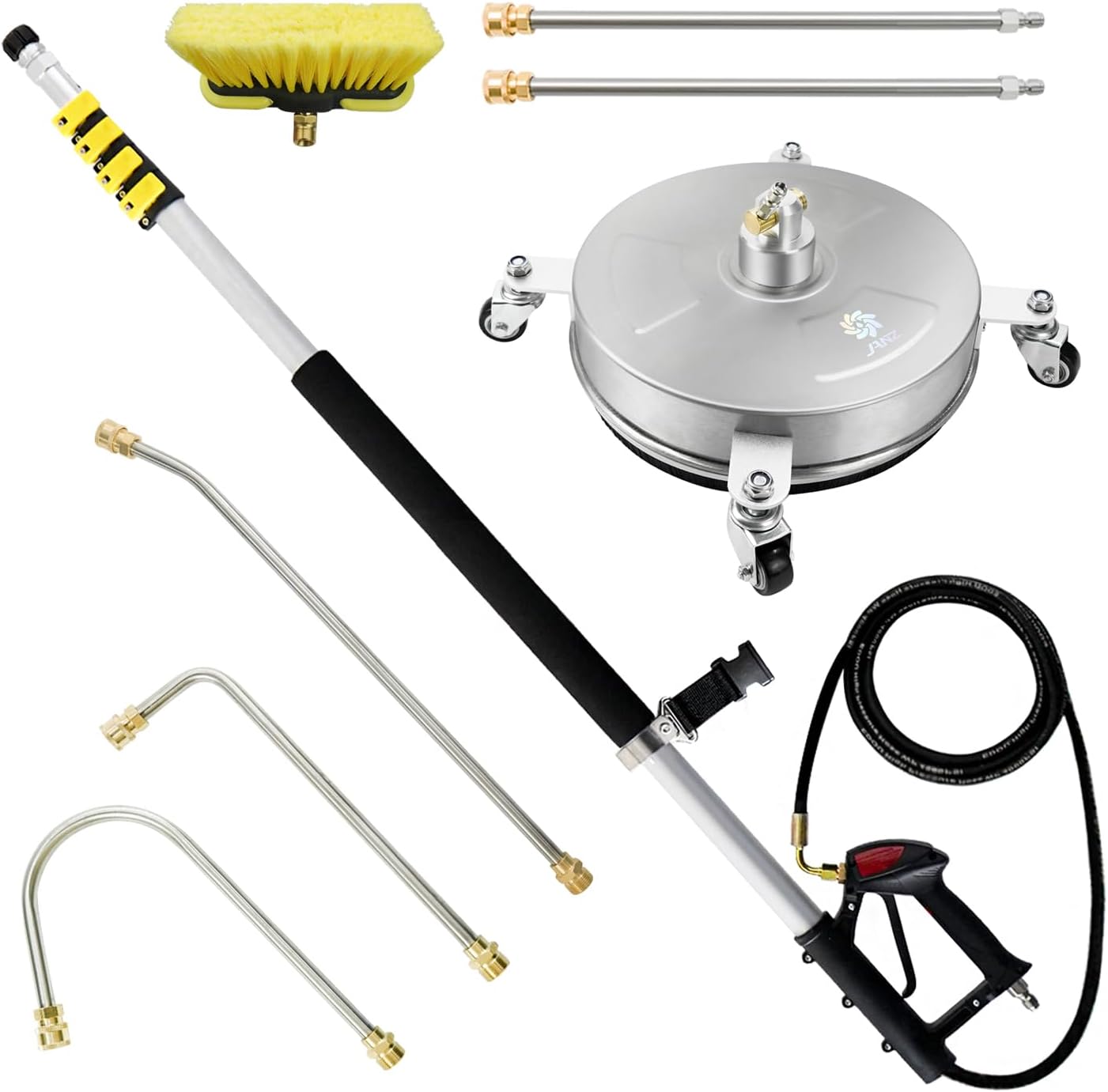 JANZ 24 FT Telescoping Wand and 14'' Surface Cleaner