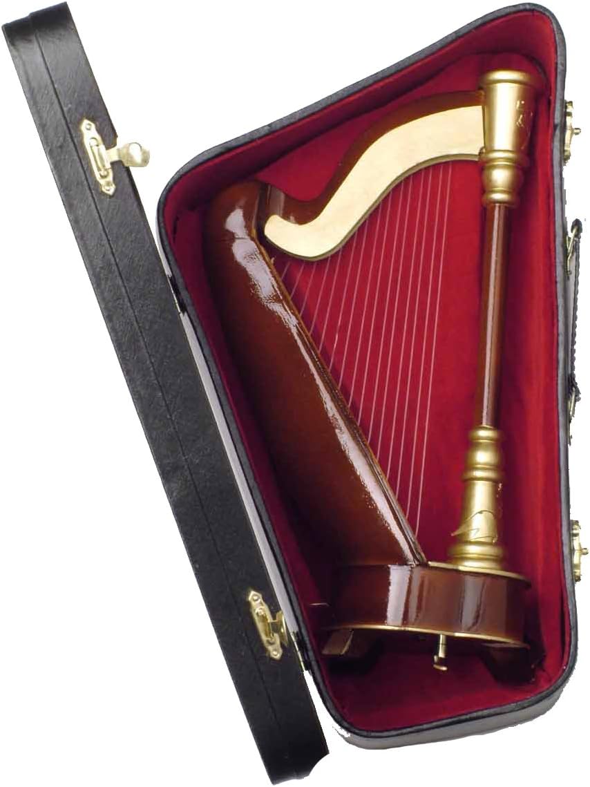 Harp 18 Note w Case Music Box Replica Musical Instrument