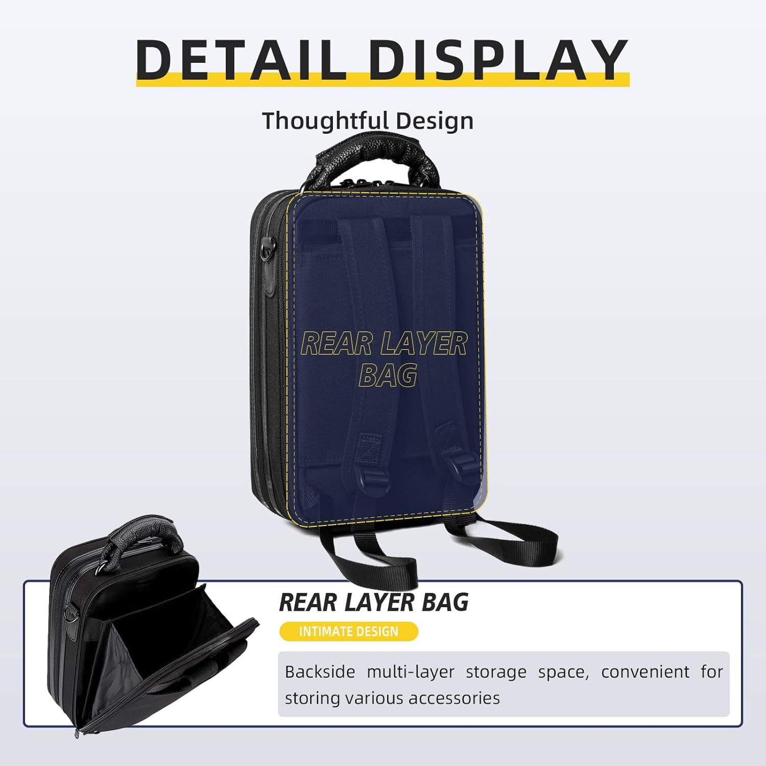 Premium 1200D Nylon Clarinet Case with Built-In Backpack Straps, Clarinet bag, Clarinet Case Backpack