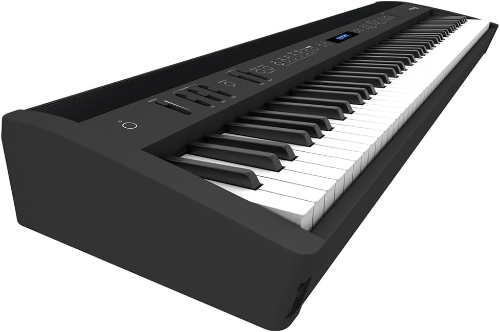 Roland FP-60X Digital Piano Black Bundle with Sustain Pedal & Polishing Cloth – Portable 88-Key Piano with SuperNATURAL Sound Engine, Bluetooth Connectivity & Built-In Stereo Speakers
