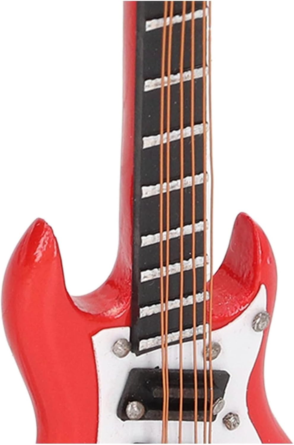 Electric Guitar Fridge Magnet - High Simulation Basswood and Resin Decoration for Refrigerators, Cabinets, and Metal Surfaces (Red)