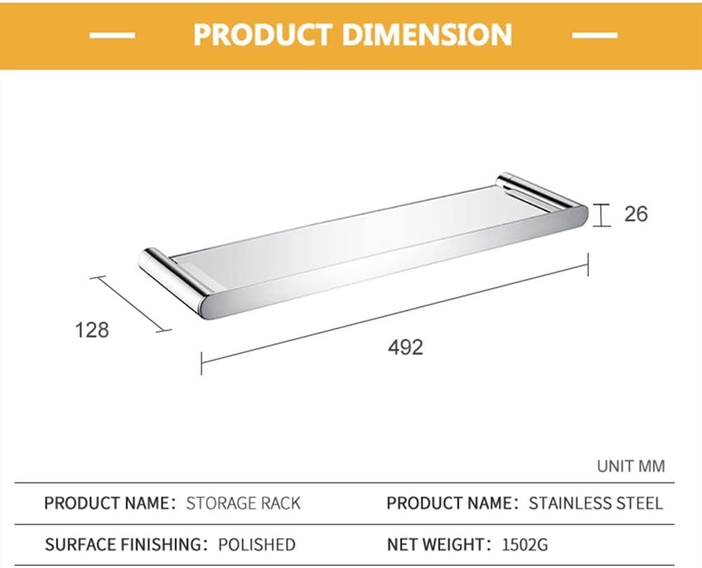 Shower Caddy Glass Shelf, Bathroom Storage Organizer Shelf with Tempered Glass, Bath Shampoo Rack Wall Mount Rectangular Bathroom Organizer (Color : 4 pcs)