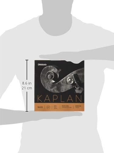 D'Addario Kaplan Bass Strings - Full Set - K610 3/4M - For Upright Bass, Double Bass - 3/4 Scale, Medium Tension