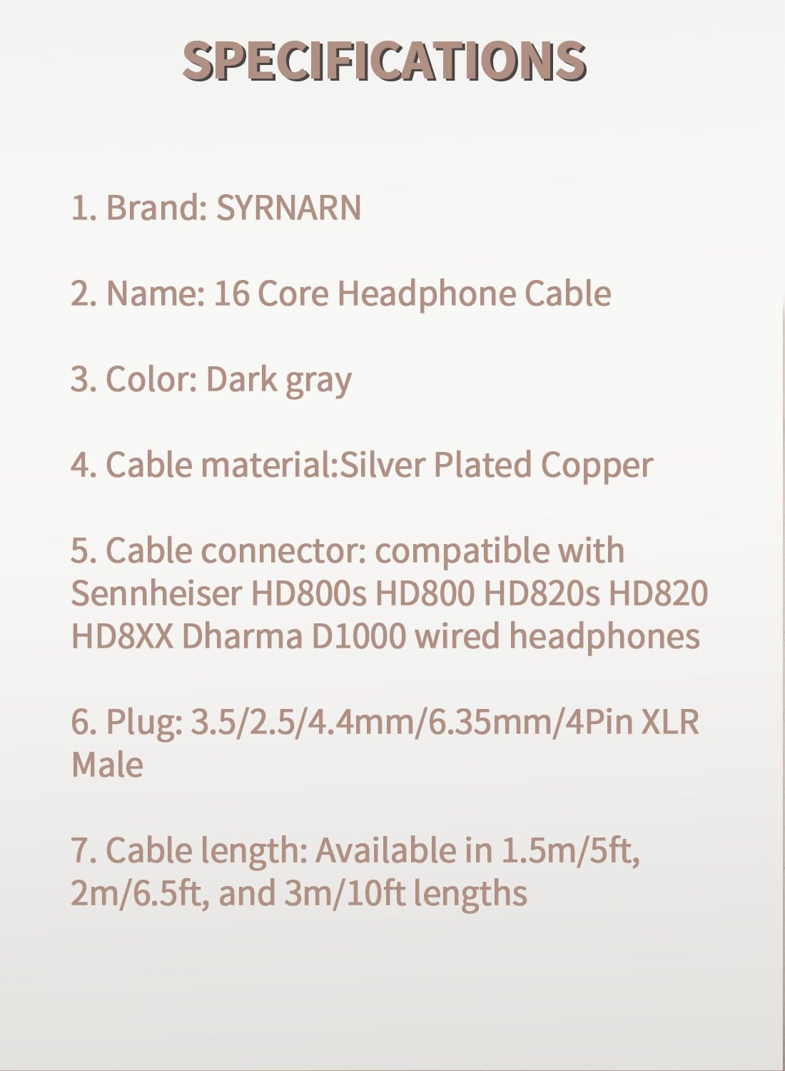 4 Pin XLR Balanced Headphone Cable Compatible with Sennheiser HD800s HD800 HD820s HD820 HD8XX Dharma D1000 16 Core Upgrade Replacement Cord (with 4 Pin XLR Balanced, 3Meters/10ft)