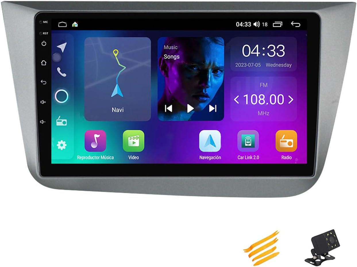 Android 13 Car Stereo Bluetooth Car Play 2 DIN Touch Screen Compatible with Seat Altea 2004~2015 9in QLED Display Car Radio with Navigation Android Auto FM RDS SWC,4 Core NF1 1G+32G