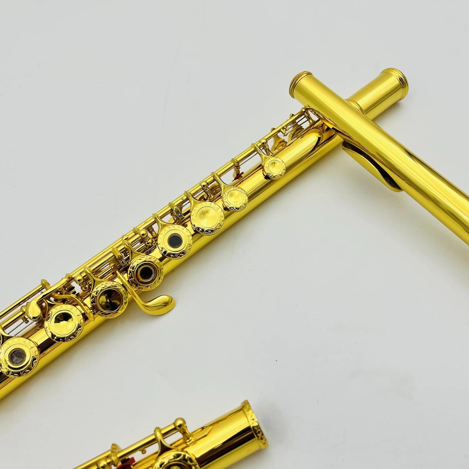 VBDEFRT Flute C Tune 17 Holes Open Keys Gold Plated Engraved Keys Woodwind Instruments With Case