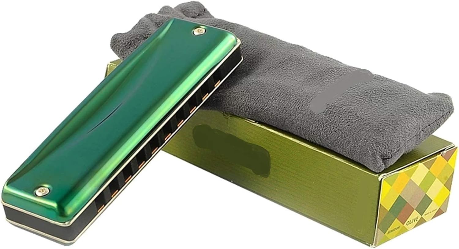 Harmonica C-20 Diatonic Harmonica 10 Holes Blues Harp Key of C Olive Green Professional Musical Instruments C20 (Color : Key of B)