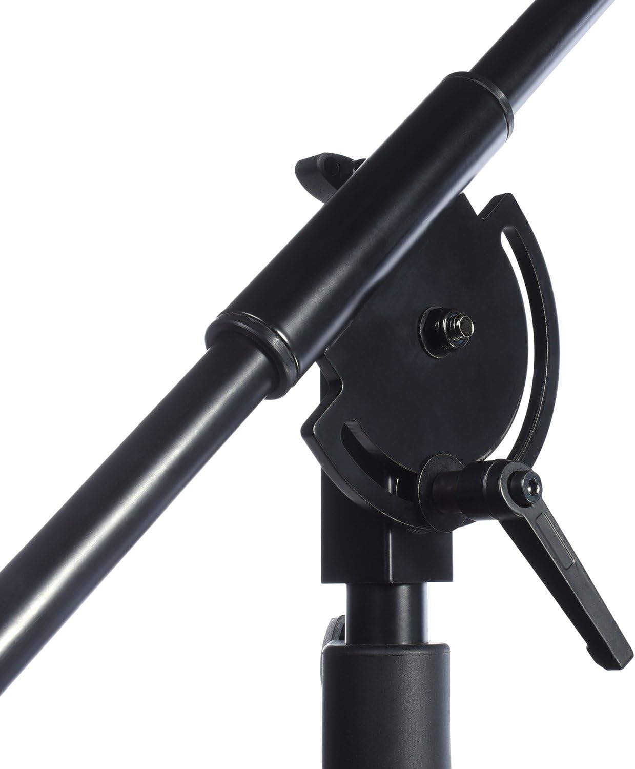 LyxPro Professional Microphone Stand Heavy Duty 90” Studio Overhead Boom Stand with Rolling Caster Wheels, 87” Extra Long Telescoping Arm Mount, Foldable Tripod Legs & Adjustable Counterweight