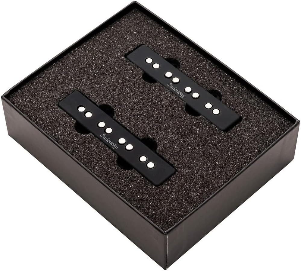 Sadowsky J/J-Style Bass Pickup Set (Alnico V/Alnico III), Noise-Cancelling, Split Coil, 4-String - Bridge & Neck, SAC PU J4 S NC, Black