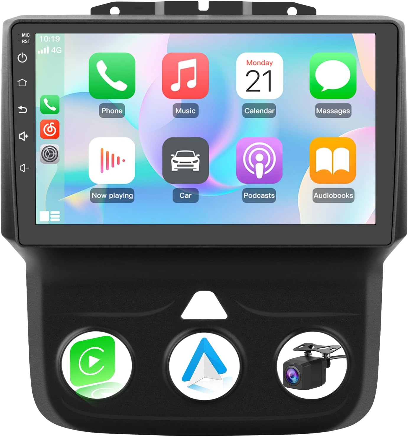 AWESAFE [4Core 64GB] Car Stereo for Dodge Ram 1500 2500 3500 2013-2018, 9'' Android 13 Touch Screen Ram CarPlay Radio Support Android Auto Bluetooth AM FM with Backup Camera (Only fit Manual AC)