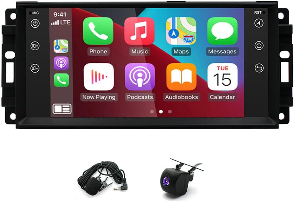 Android 13 Car Radio Stereo, 7'' Car Audio Compatible with J*eep Wrangler Chrysler Dodge Ram 1500 with Carplay & Android Auto GPS WiFi Bluetooth Mirror Link Backup Camera Mic [2+32G]