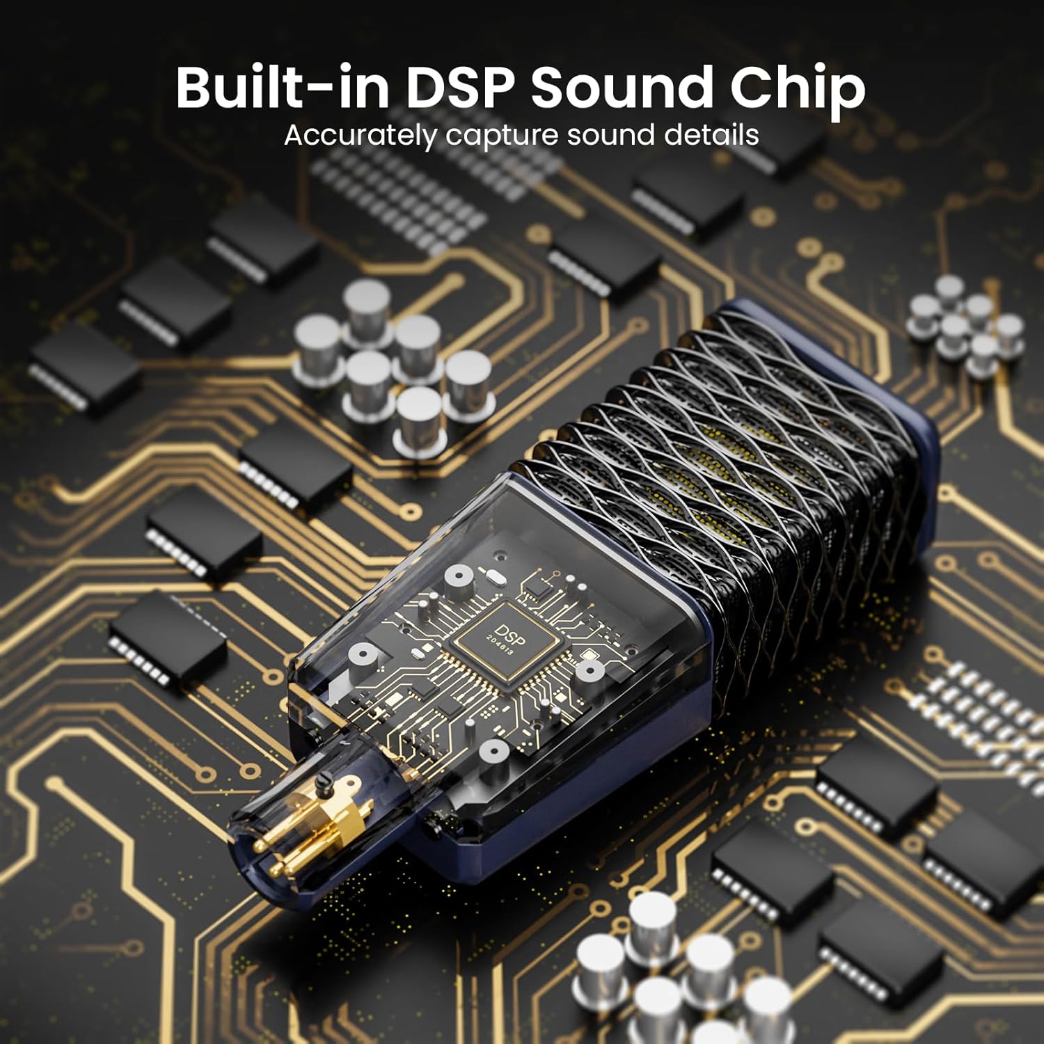 BASN BMS2 Cardioid Condenser Microphone, Large Diaphragm XLR Studio Recording Mic for Podcasting, Singing, Streaming (Blue)