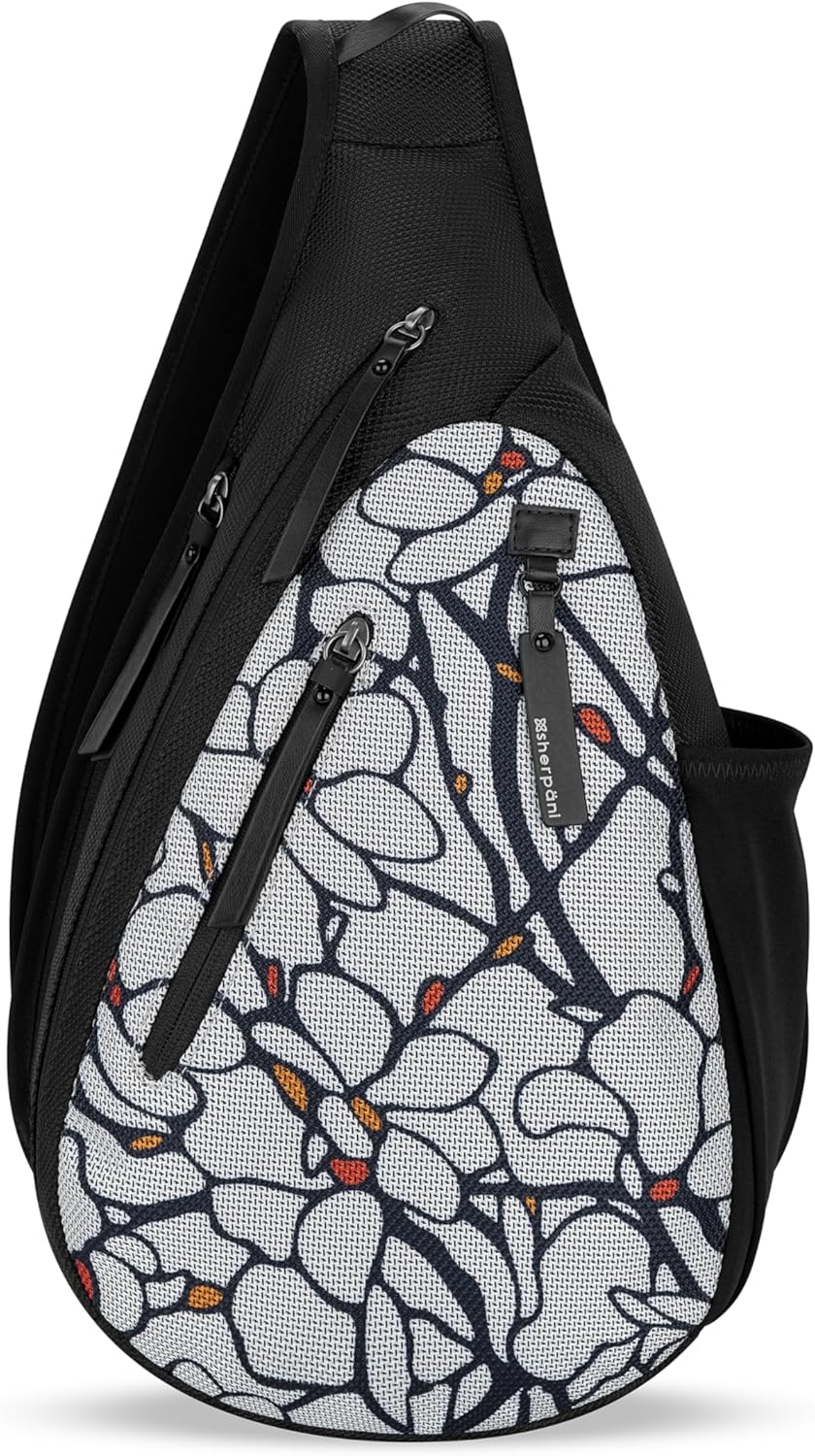 Sherpani Esprit, Anti Theft Sling Bag, Sling Backpack, 10L Travel Bag, Crossbody Backpack, Travel Gift for Women, Fits 10 Inch Tablet (Sakura)