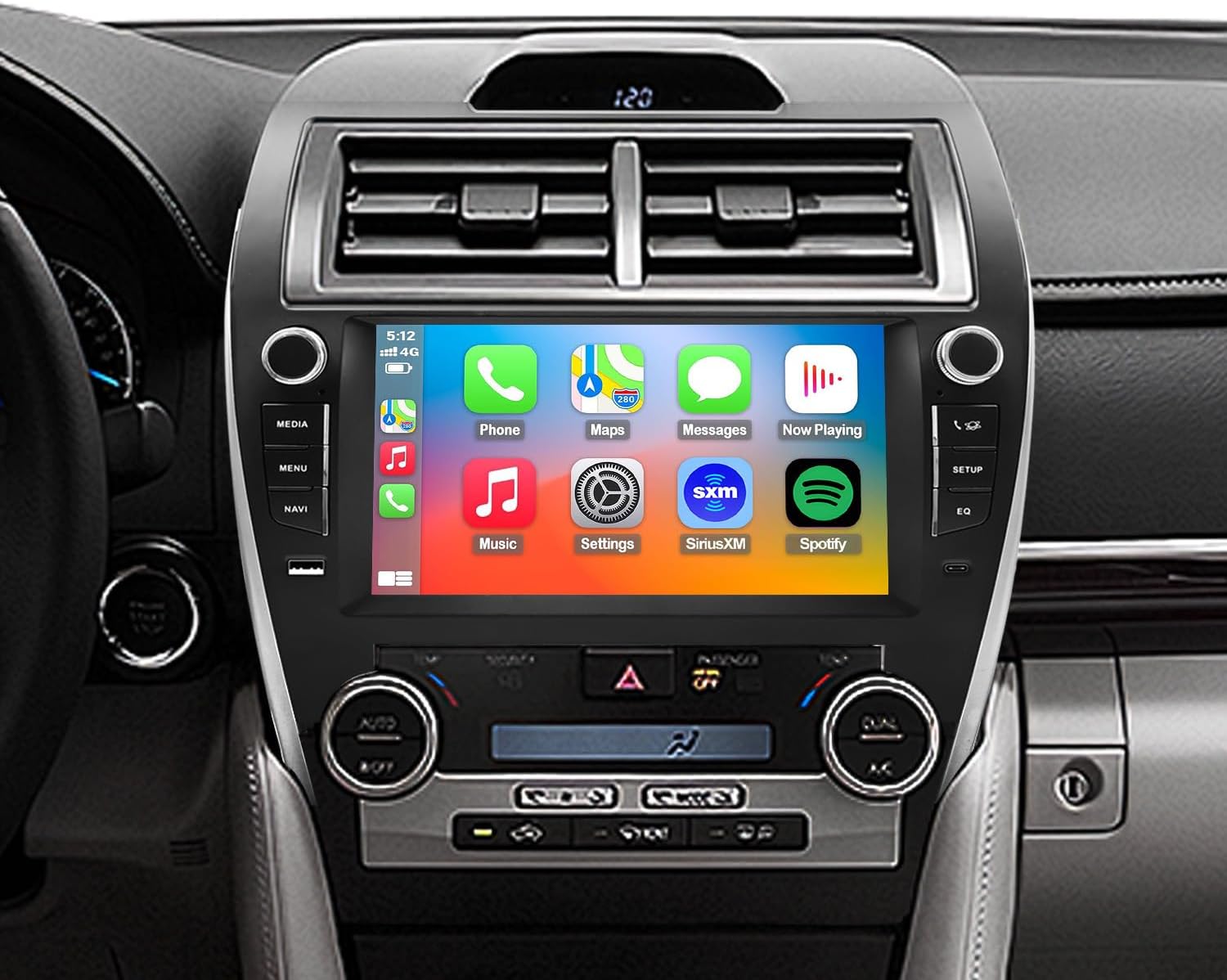 QLED Radio for Toyota Camry 2012 2013 2014 Upgrade,4G Network,Touch Screen Stereo Replacement,Wireless carplay Android auto,Free Camera