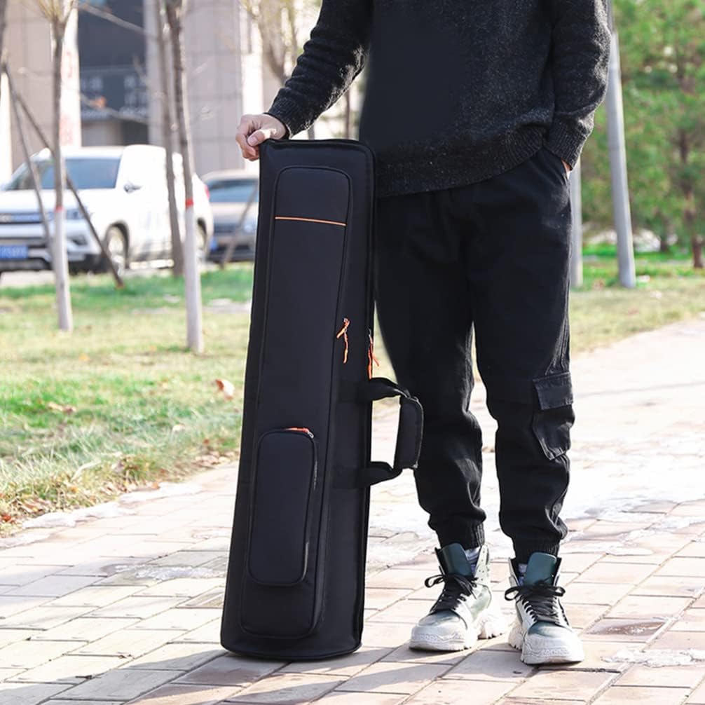 Vaguelly Tenor Trombone Bag, Oxford Waterproof Tenor Bass Trombone Gig Bag Backpack with 16mm Padding, 2 Front Pocket, Trombone Carrying Bag, Black