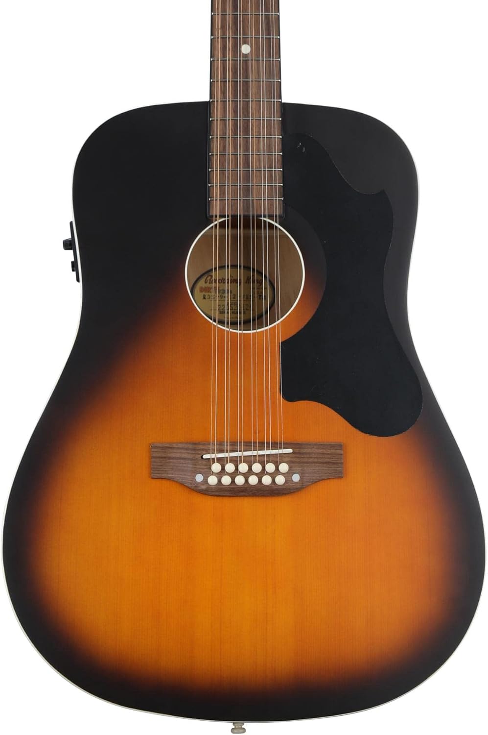 Recording King 12 String Acoustic-Electric Guitar, Right, Tobacco Sunburst (RDS-9-12-FE5-TS)