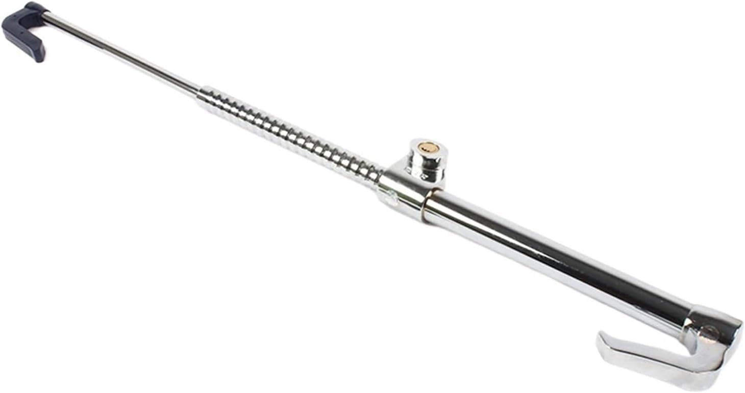 Universal Car Steering Wheel Anti-Theft Lock Brake Anti-Cut Pedal Steel Clutch Retractable Double Hook