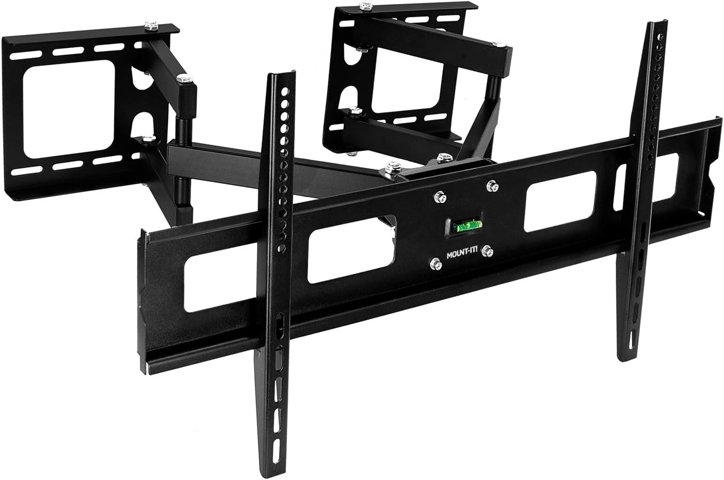 Mount-It! Corner TV Mount | Premium Swivel Full Motion Caddy Corner Wall Bracket for 37-63 inch Flat Panel Screens VESA up to 800x400, 132 lb Capacity, Black