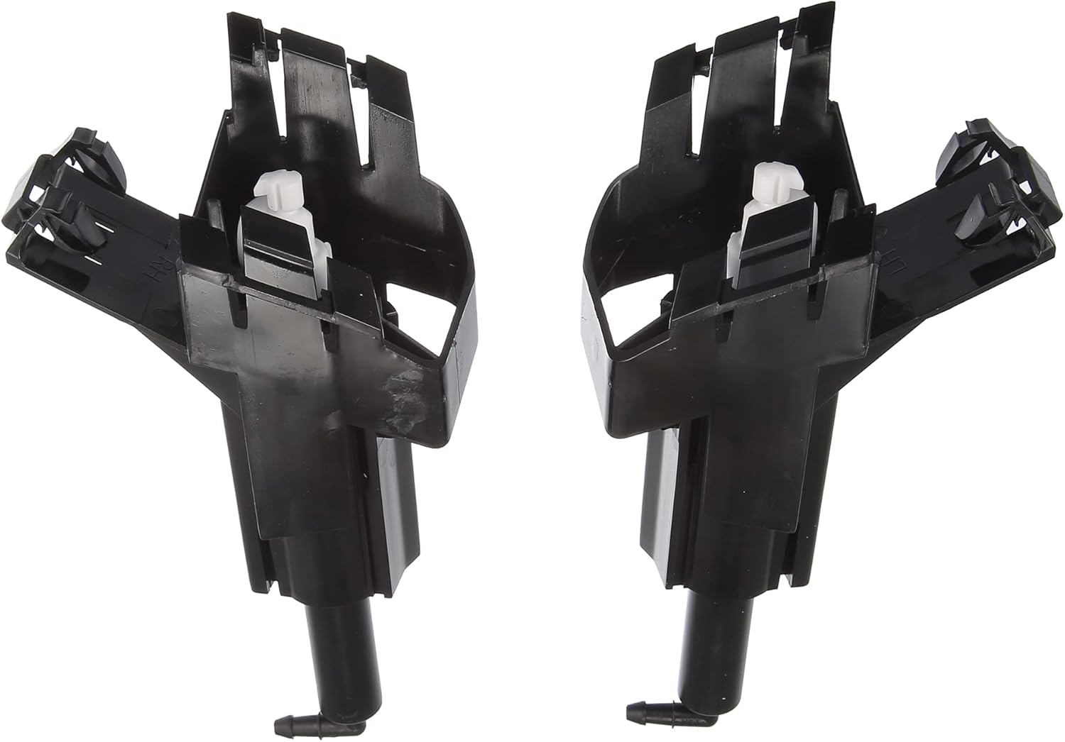 Left Right Headlight Washer Nozzle Jet Fit for Nissan - 2 Pcs Black