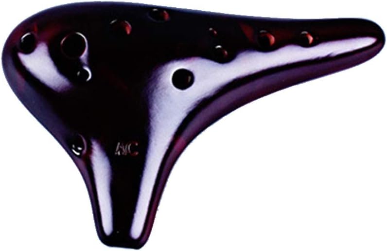 12 Holes Alto C for Beginner Musical Instrument Flute Hobbies Smoked Burn Woodwind Rhythm Ceramic Ocarina Porcelain
