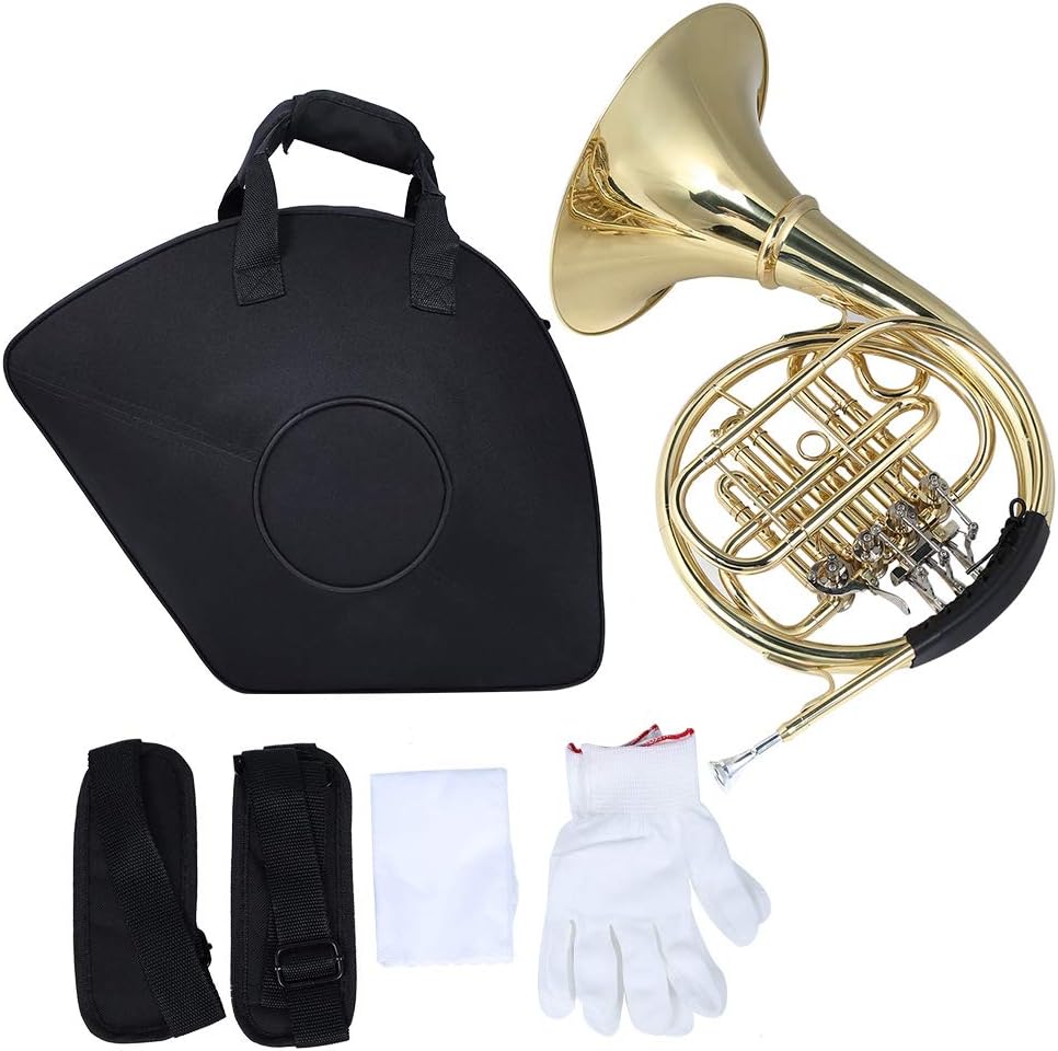 Brass Split Type Detachable Round Horn Musical Instrument Large Bell Mouth Bag Gloves Cloth Pad Beginner Professional