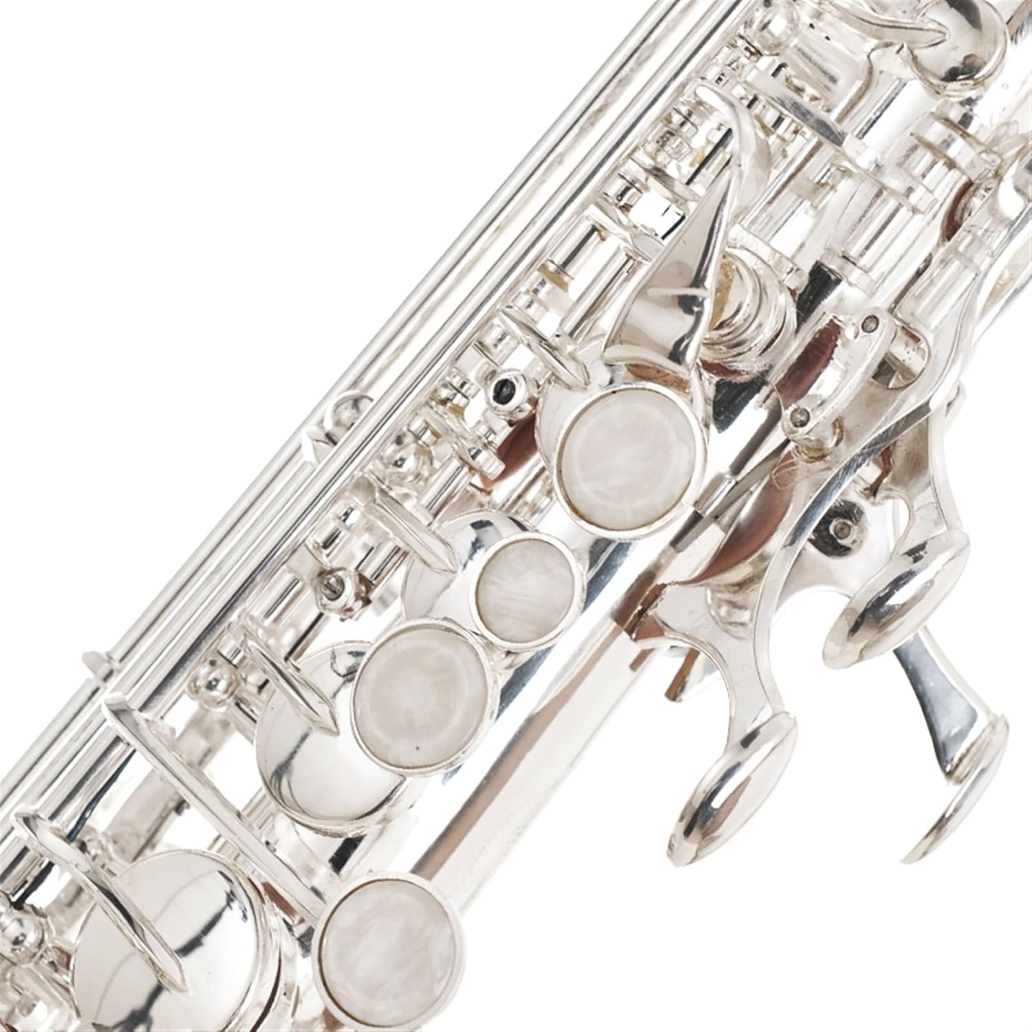 Treble Saxophone Integrated Wind Instrument B Flat Saxophone Beginner Grade Silver-plated Body Integrated Pipe
