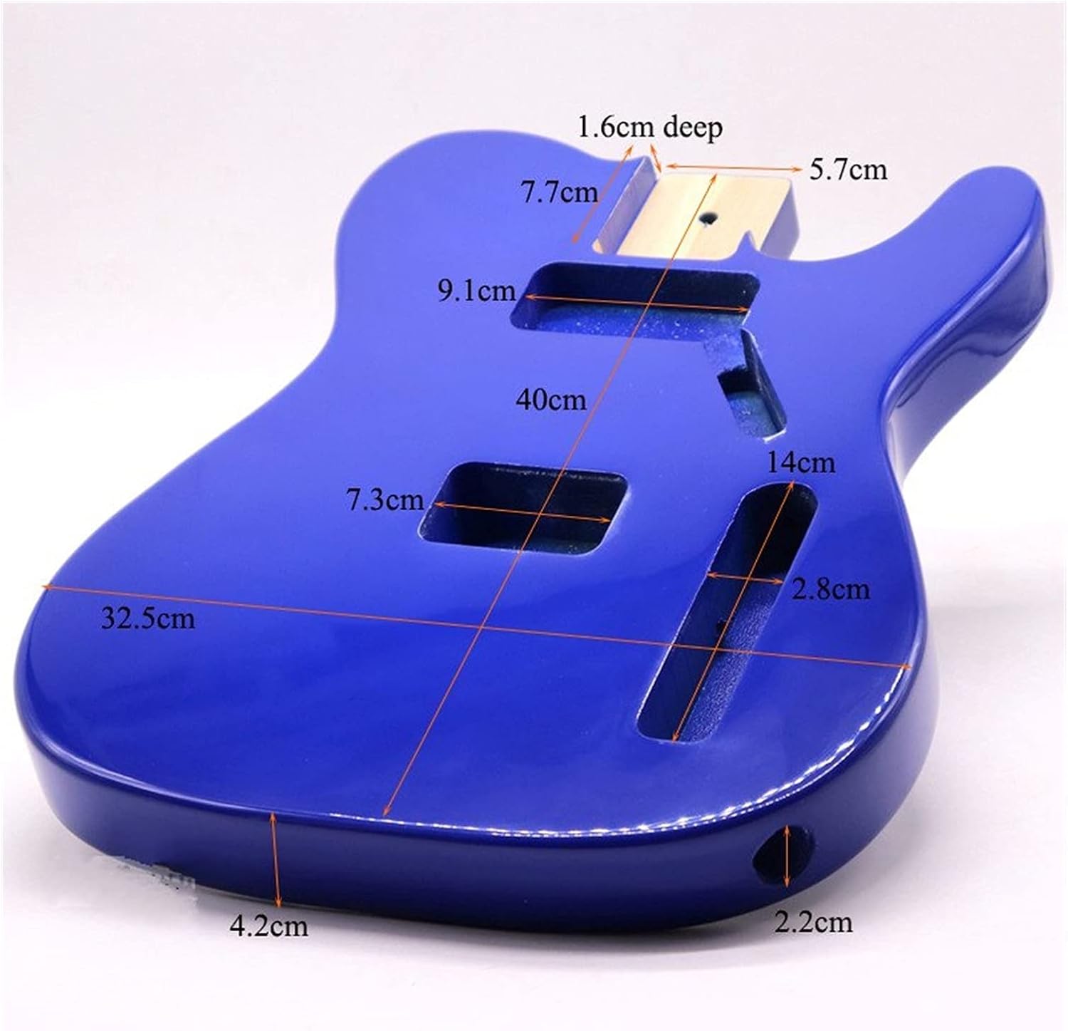 Unfinished Guitar Body Dark Blue Color Guitar Body Poplar Wood TL Guitar Barrel Guitar DIY Accessory