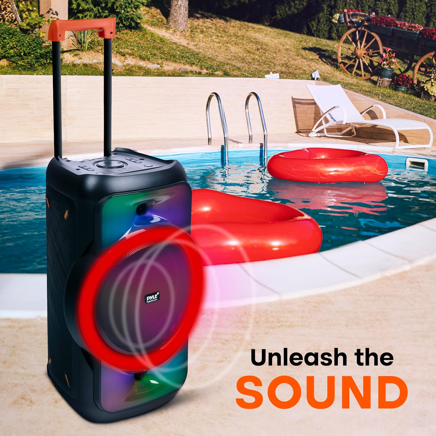 Pyle Audio Large Bluetooth Party Speaker - Big Bluetooth Speaker with True Wireless Stereo System - Enjoy Powerful Bass and Clear Treble - Portable Karoke Big Speaker - PPHP1979-160W