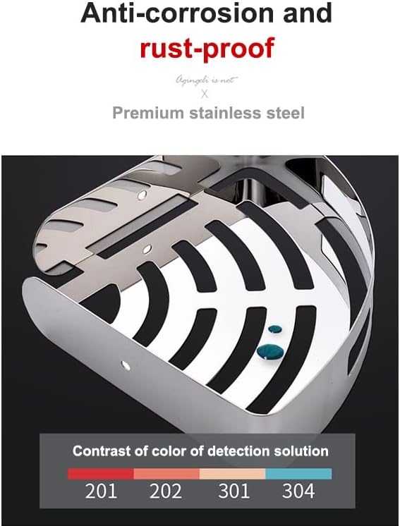 VIDI Layers Corner Shower Shelf Bathroom Shampoo Holder Stainless Steel Punch Free Kitchen Tripod Stand