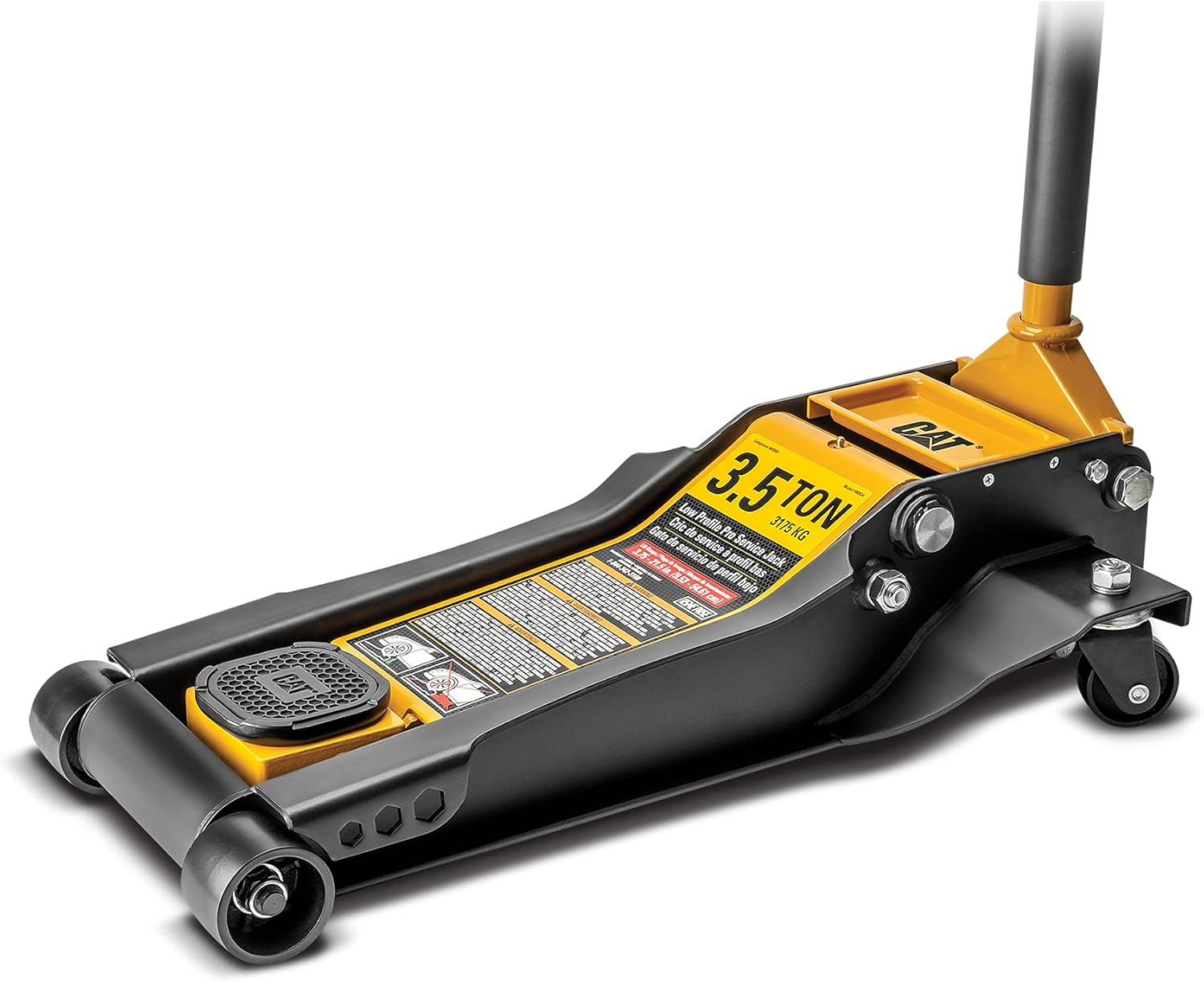 CAT 3-1/2 Ton Low Profile Service Jack – Dual Pump Quick Lift, 3.75