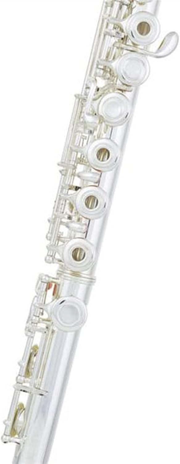 TSTS Flutes Musical Instrument 16 Key Open Holes Flute Nickel Silver-Plated Head Body and Machine Heads E-Mechanism Ring Keys Offset G Woodwind