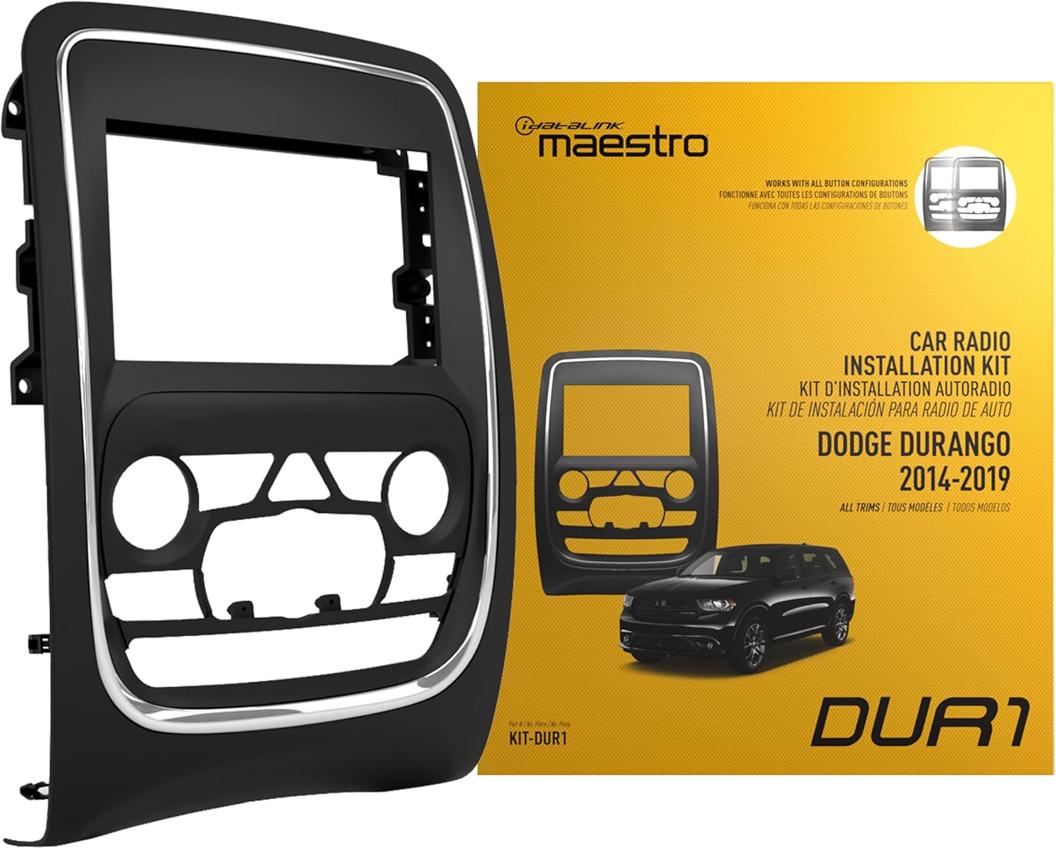 Datalink Maestro KIT-DUR1 Dash Kit Solution and Installation Harness for Select 2014-2020 Dodge Durango Vehicles (ADS-MRR or ADS-MRR2 Module Also Required)