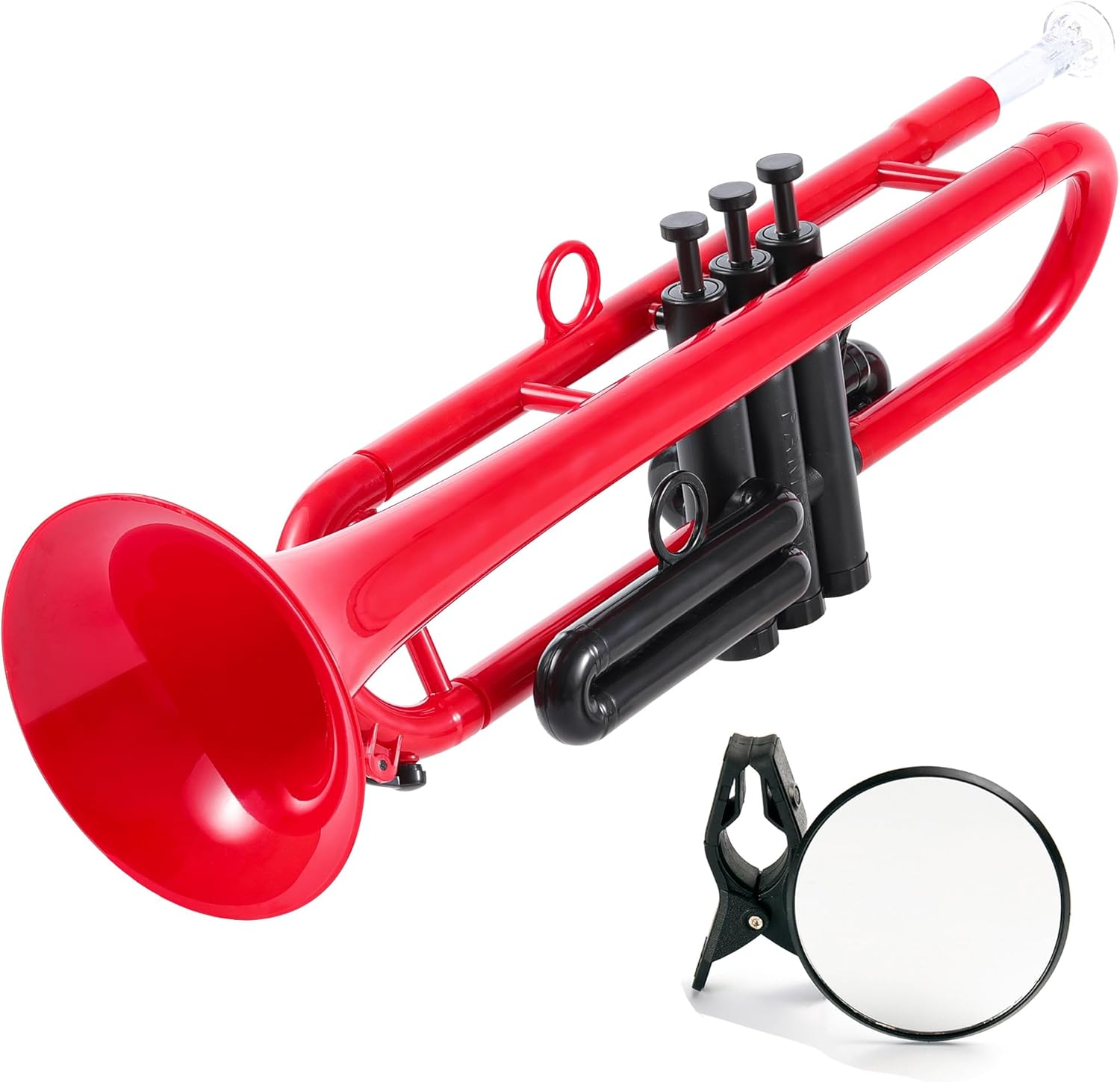 Professional Plastic Bb Trumpet Standard Trumpet Set for Student Beginner MirTra Small Embouchure Training Device Mirror For All Brass Instruments Adapted Trumpet,Trombone,French Horn,Euphonium,etc