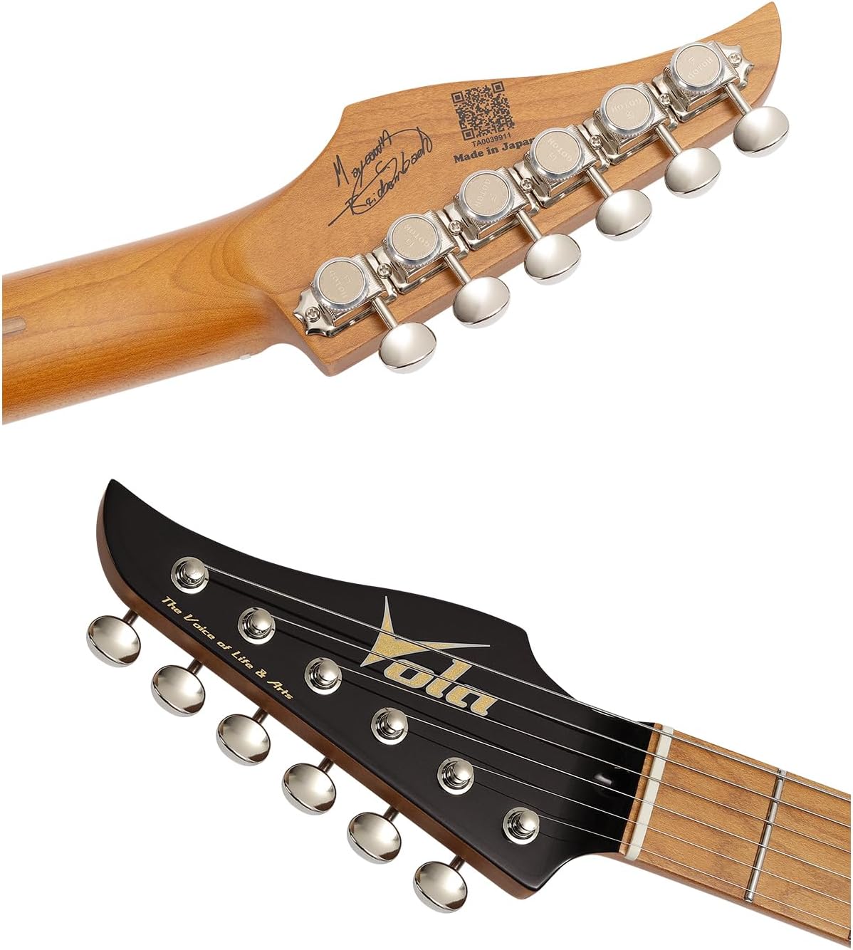 Vola Electric Guitar OZ MRM J1 LH Malbec Black Metallic Gloss Handmade in Japan MIJ Roasted Maple Neck Stainless Steel Frets Gotoh Bridge Gotoh Locking Tuner Signature model 6 Strings Modern C Neck